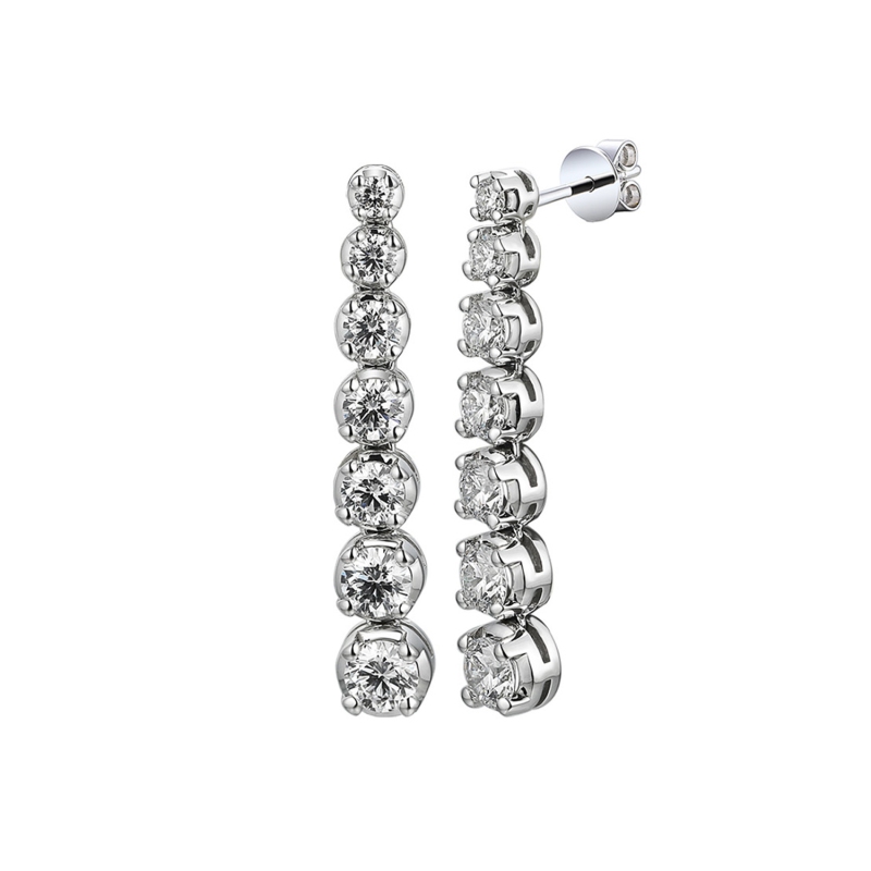 Kolczyki z diamentami laboratoryjnymi - zdjęcie: 1