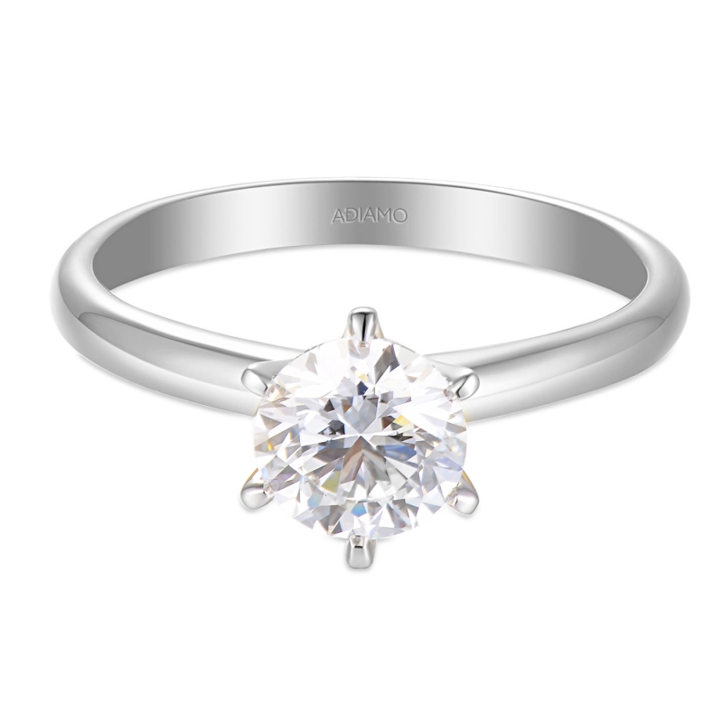 Pierścionek z diamentem laboratoryjnym (R58829 1,06ct W LGD) - zdjęcie: 2