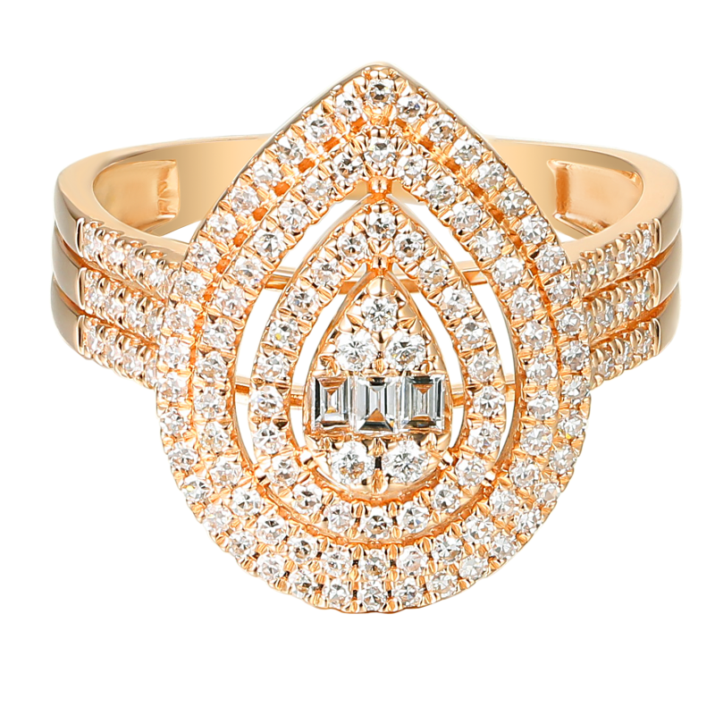 Pierścionek z diamentami (R100470 R): 10 - zdjęcie: 2