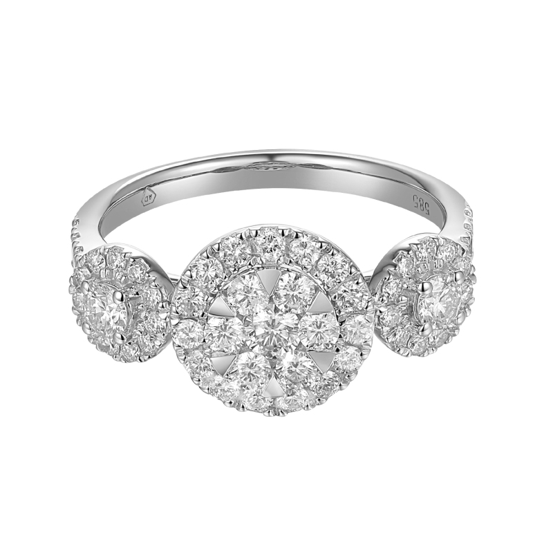Pierścionek z diamentami (R86965 W): 8 - zdjęcie: 3