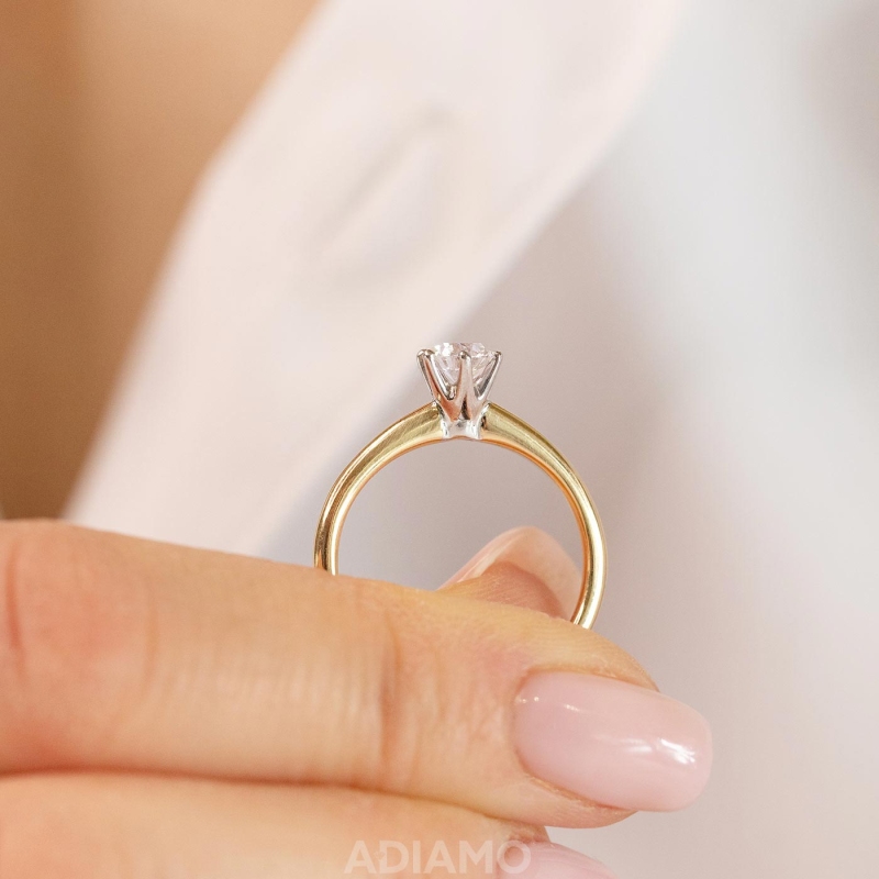 Pierścionek z diamentem (R58829 YW 0,50ct): 7 - zdjęcie: 3