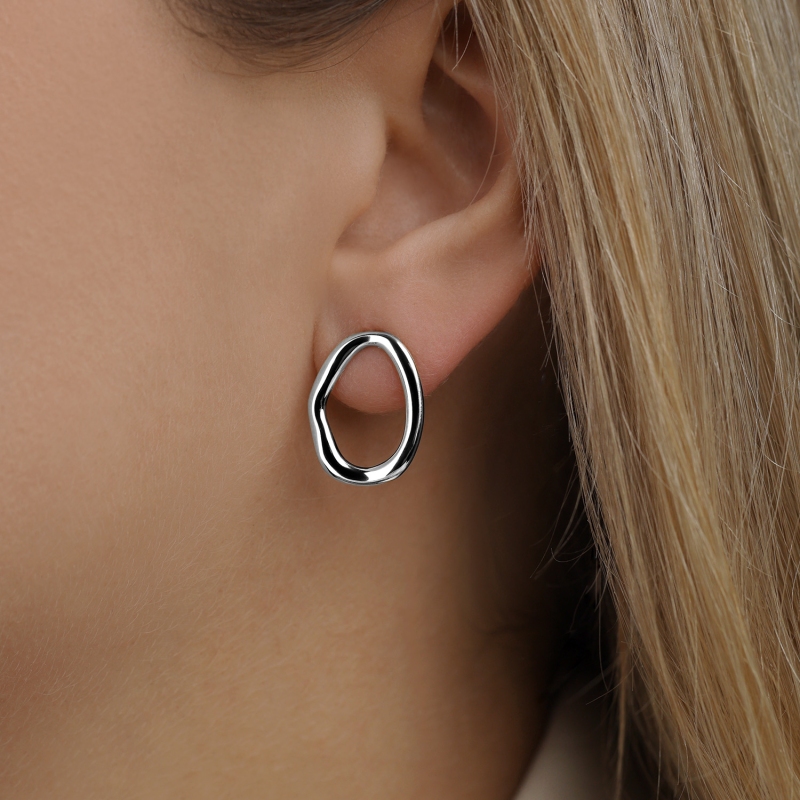 Kolczyki srebrne (E100863 W S 925) - zdjęcie: 2