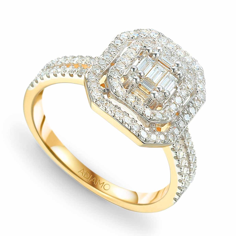 Pierścionek z diamentami (R81599 Y): 9 - zdjęcie: 1