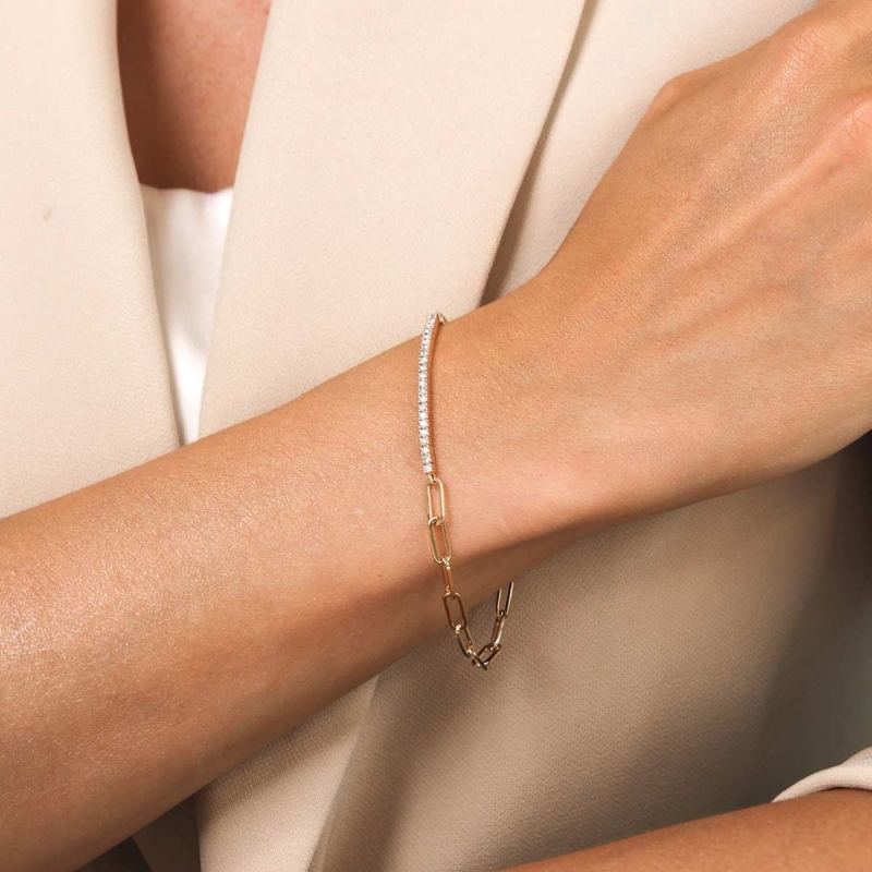 Bransoletka z diamentami (B09396 Y) - zdjęcie: 2