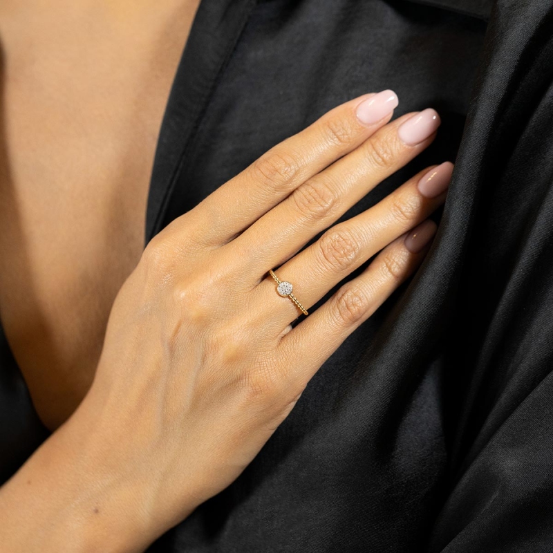 Pierścionek z diamentami (R69683 Y): 10 - zdjęcie: 2