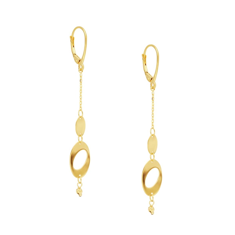 Kolczyki złote wiszące - zdjęcie: 1