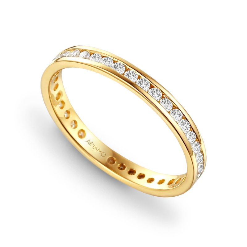 Obrączka ślubna z diamentami, 2,5 mm (O-R17548 Y): 7 - zdjęcie: 1