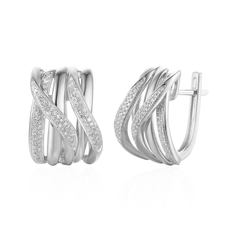 Kolczyki z diamentami (E67882 W A) - zdjęcie: 1