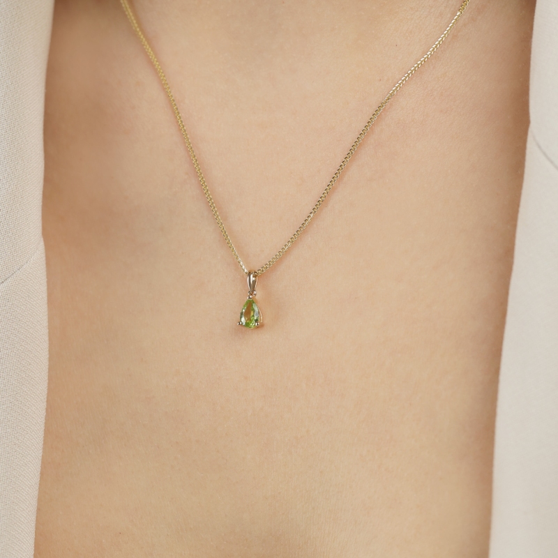 Zawieszka z perydotem (P43737 Y PT) - zdjęcie: 2