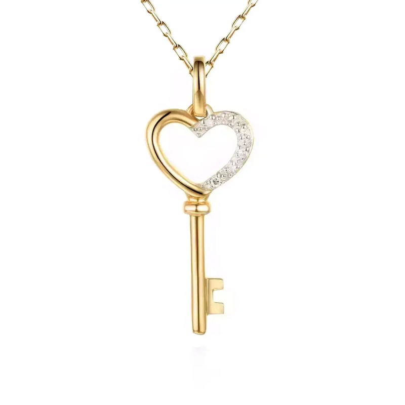 Zawieszka klucz z diamentami (P39901 Y) - zdjęcie: 1