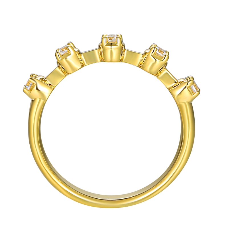 Pierścionek obrączkowy z diamentami, 2,2 mm (O-R83040 Y): 7 - zdjęcie: 3