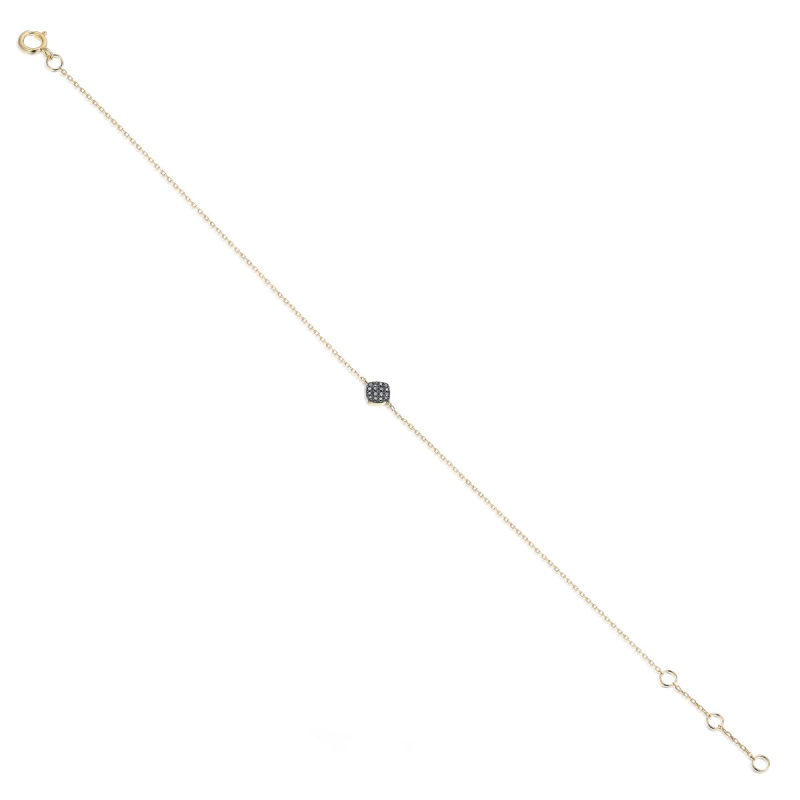 Bransoletka z czarnymi diamentami (B08343 Y C BD) - zdjęcie: 1