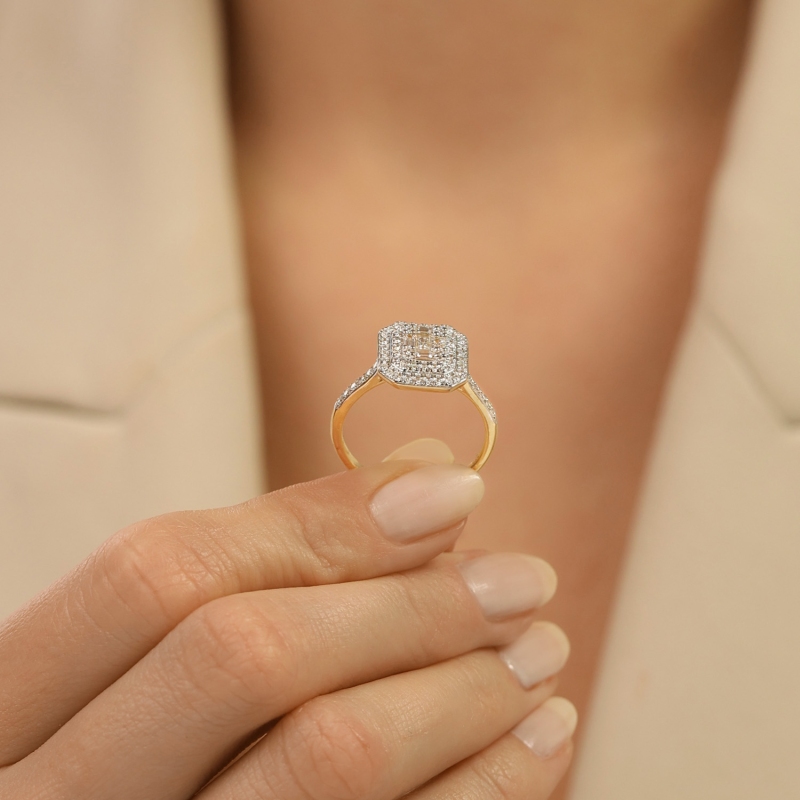 Pierścionek z diamentami (R85660 Y): 10 - zdjęcie: 5