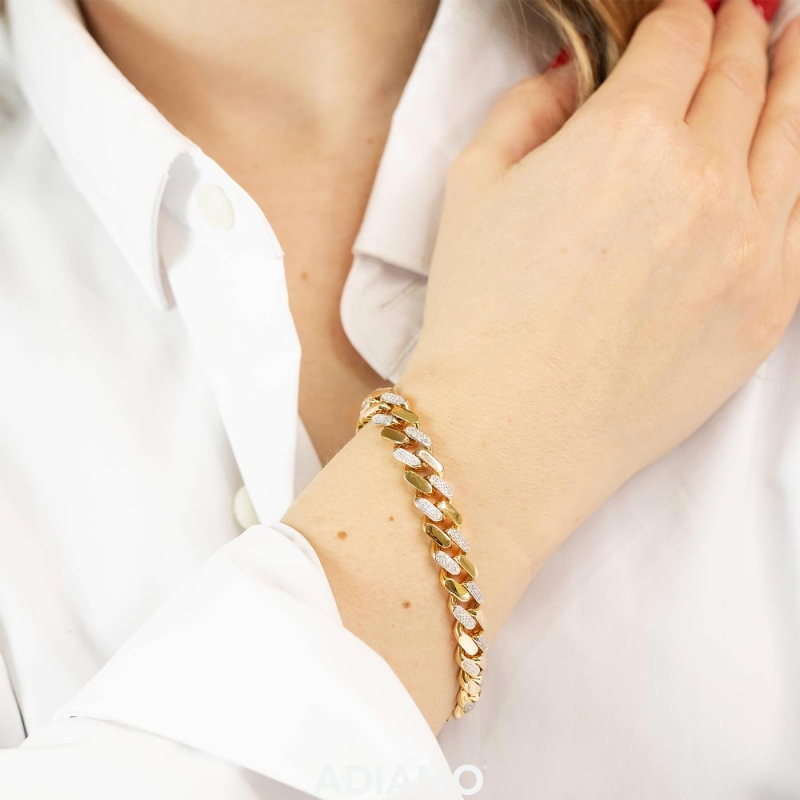 Bransoletka pancerka z diamentami (B09067 Y) - zdjęcie: 3