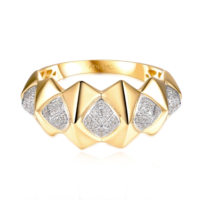 Pierścionek z diamentami (R100719 Y): 10 - zdjęcie: 2