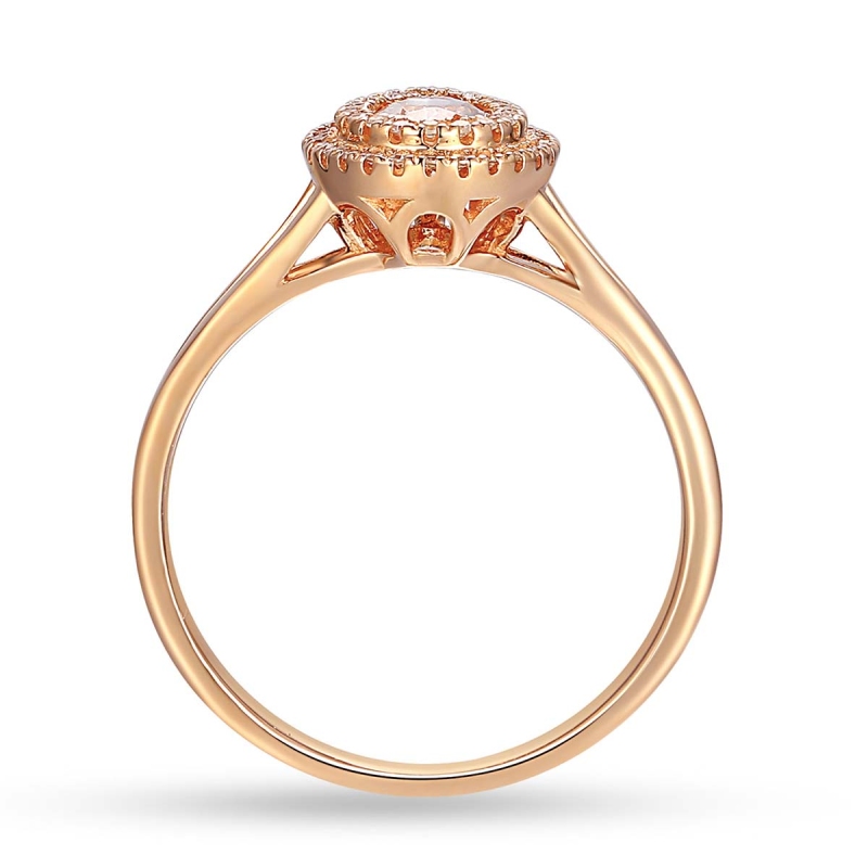 Pierścionek z morganitem i diamentami (R87498 R MR): 14 - zdjęcie: 4