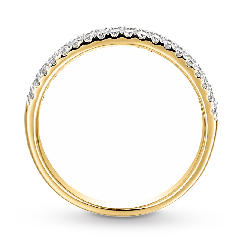 Pierścionek obrączkowy z diamentami (R62426 Y): 7 - zdjęcie: 4