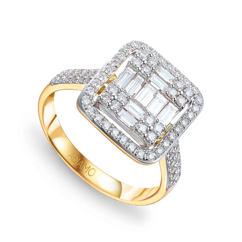 Pierścionek z diamentami (R82606 Y): 10 - zdjęcie: 1