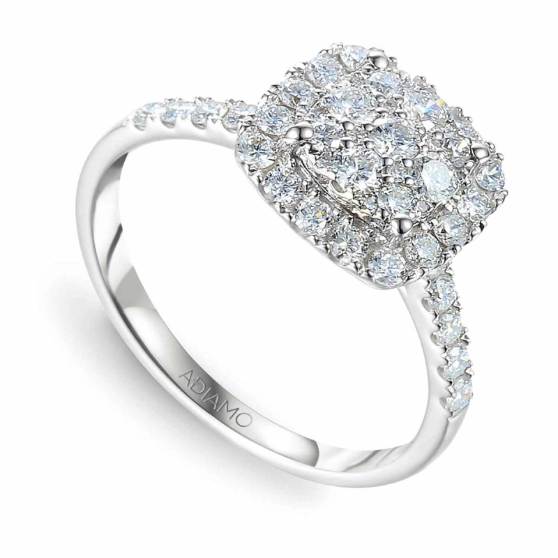 Pierścionek z diamentami (R60008 W): 7 - zdjęcie: 1