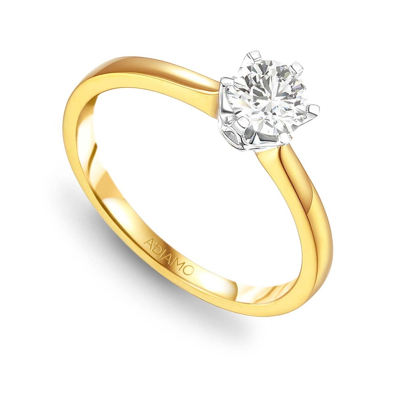 Pierścionek z diamentem (R39803 YW 0,50ct): 7 - zdjęcie: 1