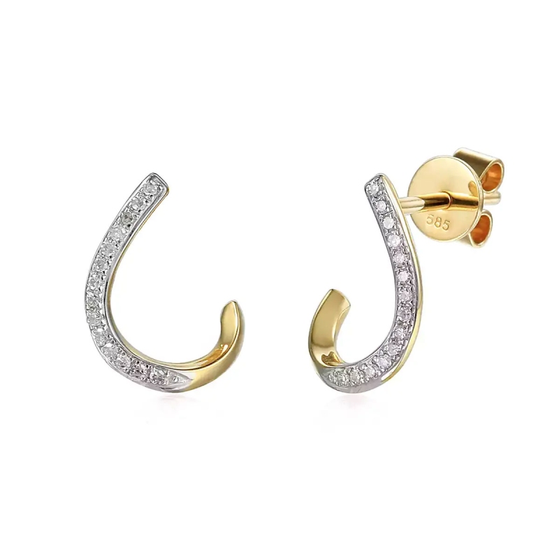 Kolczyki z diamentami (E72815 Y S) - zdjęcie: 1