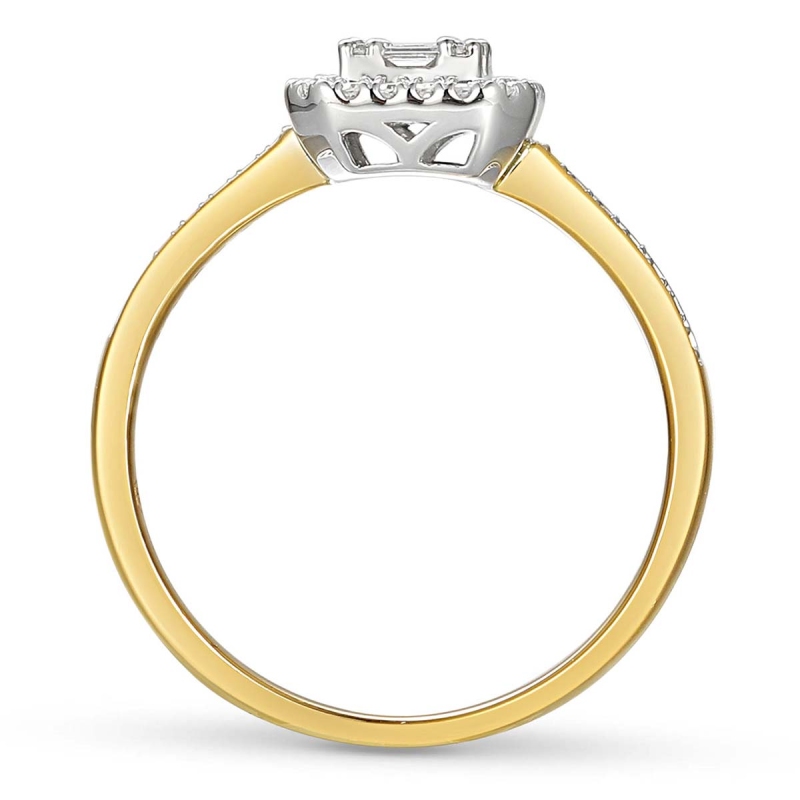 Pierścionek z diamentami (R93397 YW): 7 - zdjęcie: 2