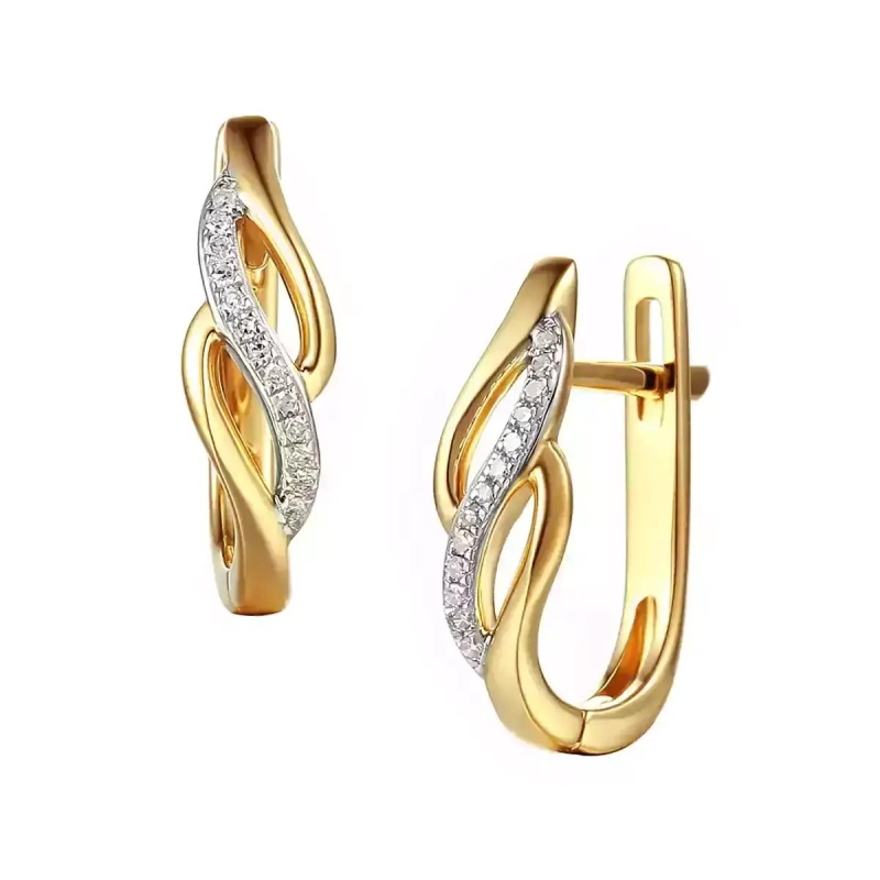 Kolczyki z diamentami (E47739 Y A) - zdjęcie: 1