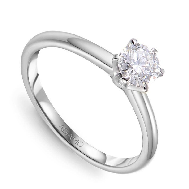 Pierścionek z diamentem laboratoryjnym (R58829 0,51ct W LGD) - zdjęcie: 1