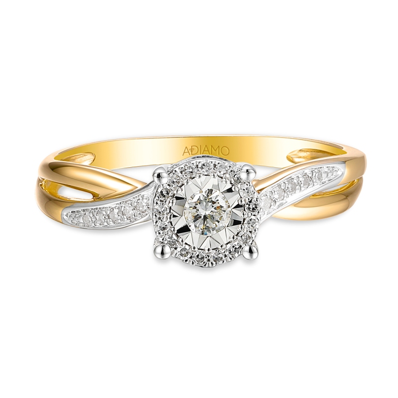 Pierścionek z diamentami (R55230 YW): 7 - zdjęcie: 3