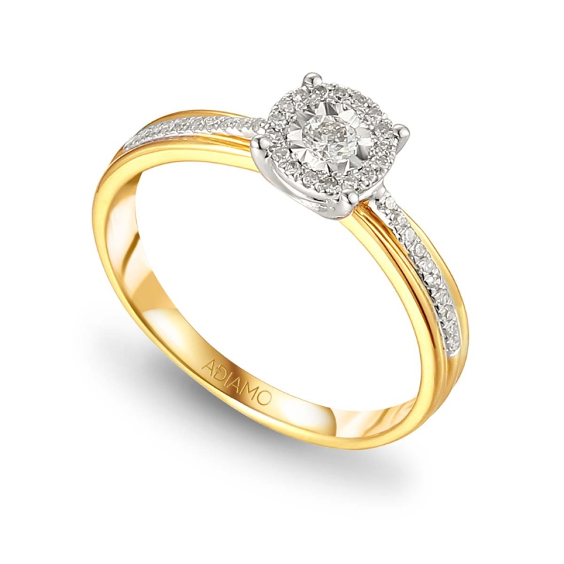 Pierścionek z diamentami (R55159 YW): 10 - zdjęcie: 1