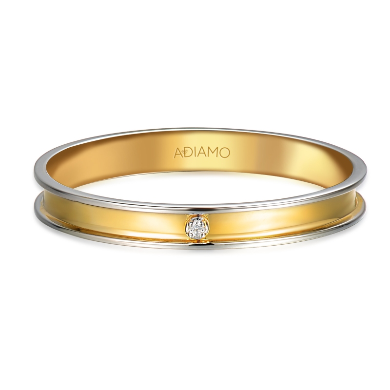 Obrączka z diamentem, 3 mm (O-R99901 YW): 18 - zdjęcie: 3