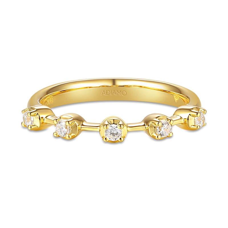 Pierścionek obrączkowy z diamentami, 2,2 mm (O-R83040 Y): 7 - zdjęcie: 1