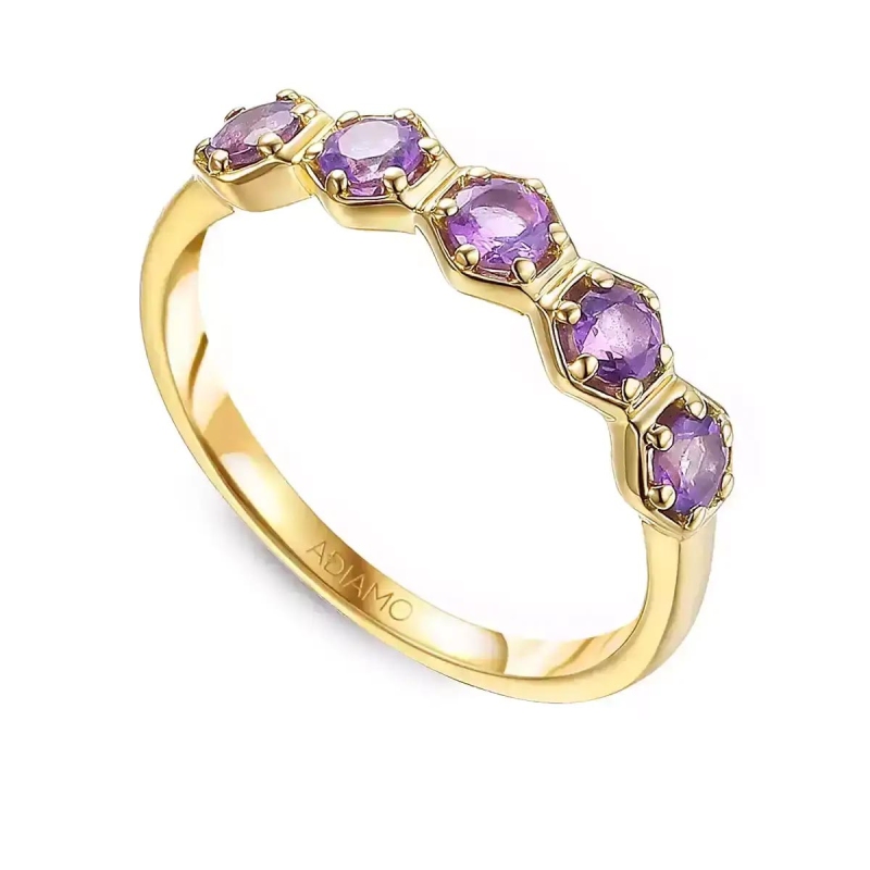 Pierścionek z ametystami: 7 - zdjęcie: 1