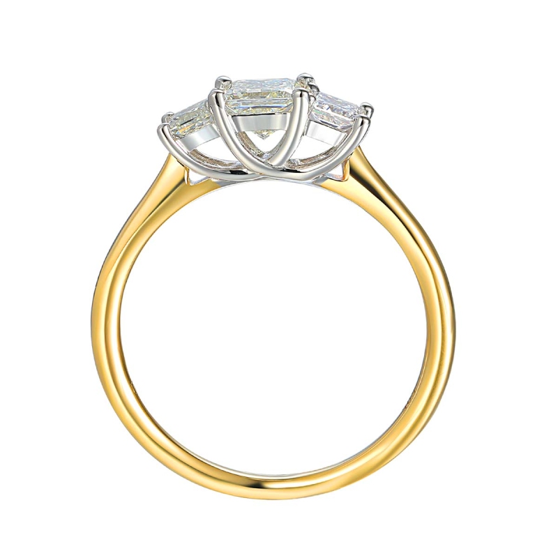 Pierścionek z diamentami princessa (R66195 YW): 7 - zdjęcie: 2