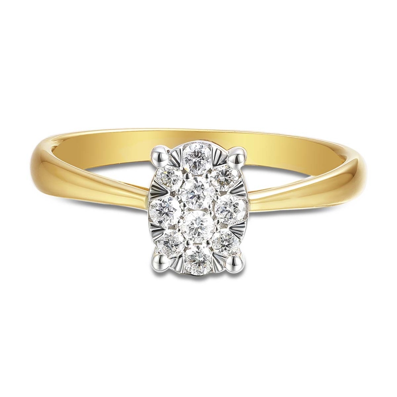 Pierścionek z diamentami (R65971 YW): 10 - zdjęcie: 3