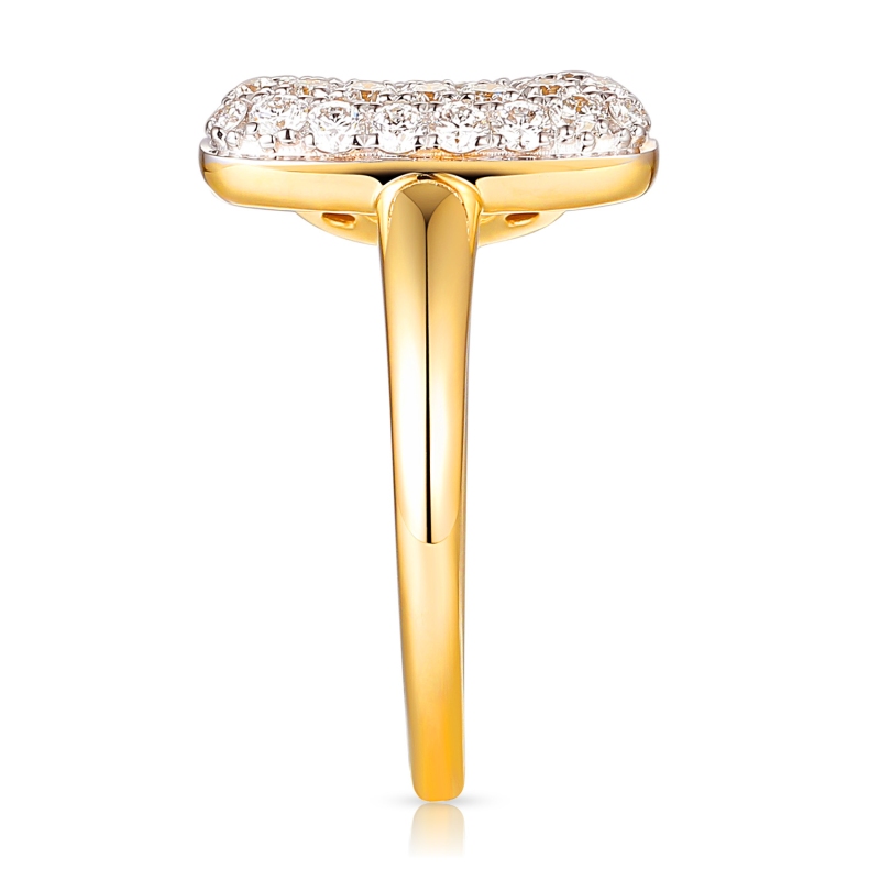 Pierścionek z diamentami laboratoryjnymi (R100409 Y LGD): 10 - zdjęcie: 3