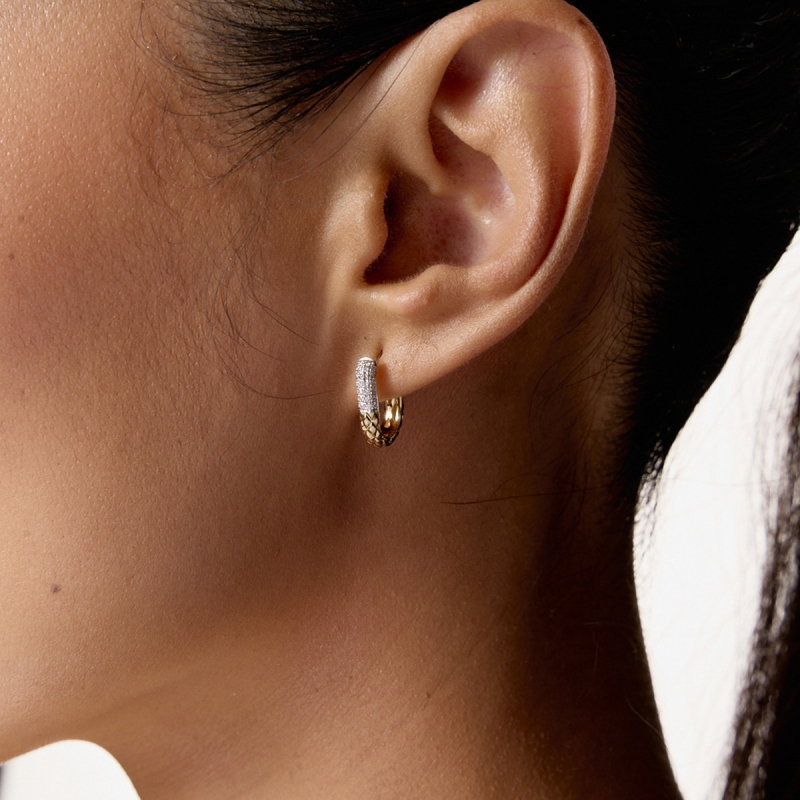 Kolczyki z diamentami (E94449 Y A) - zdjęcie: 2