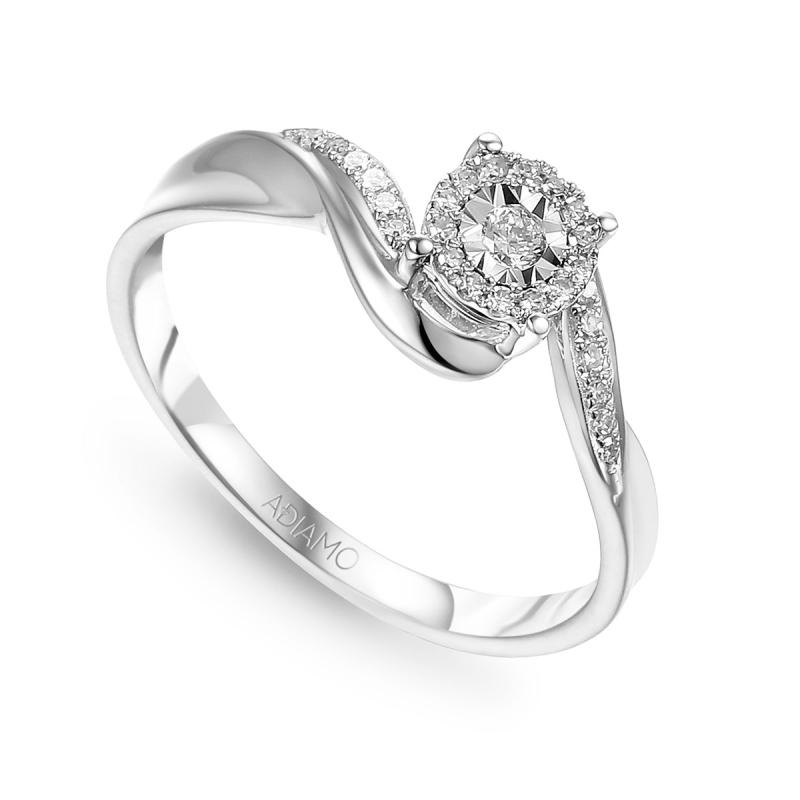 Pierścionek z diamentami (R59042 W 0,14ct): 10 - zdjęcie: 1