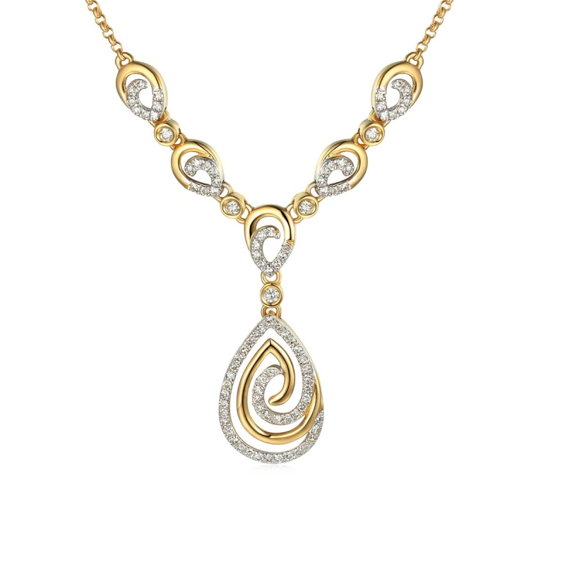 Naszyjnik z diamentami (N03100 Y G) - zdjęcie: 1