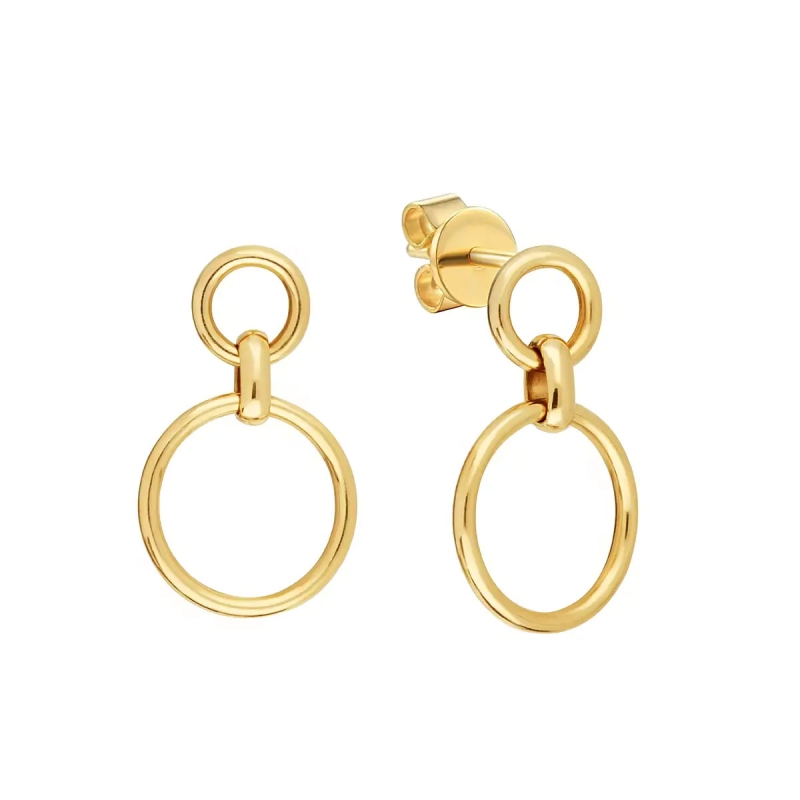 Kolczyki złote koła - zdjęcie: 1