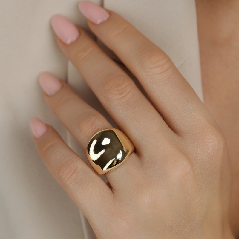 Pierścionek srebrny pozłacany (R100861 Y 925) : 17 - zdjęcie: 2