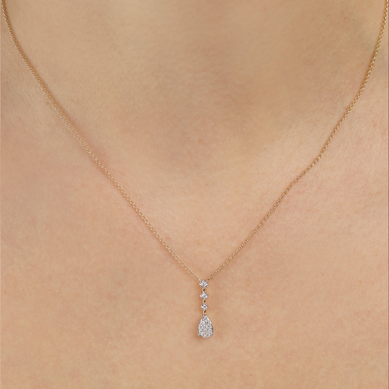 Naszyjnik z diamentami (N12481 Y) - zdjęcie: 2