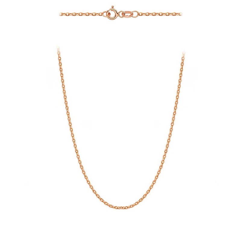 Łańcuszek różowe złoto splot rolo 45 cm (N07927 R) - zdjęcie: 1