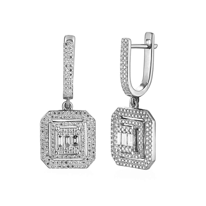 Kolczyki z diamentami (E84316 W A) - zdjęcie: 1