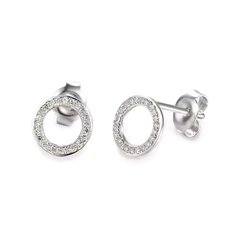 Kolczyki z diamentami (E56482 W S) - zdjęcie: 1