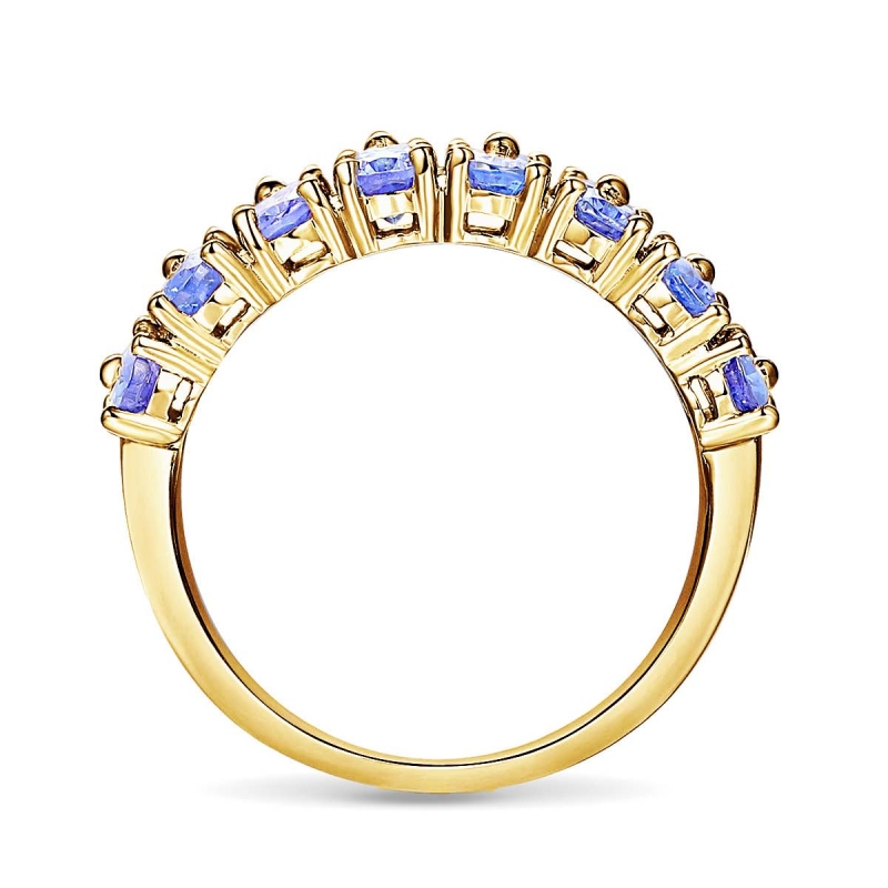 Pierścionek z tanzanitami i diamentami (R84144 Y T): 10 - zdjęcie: 4