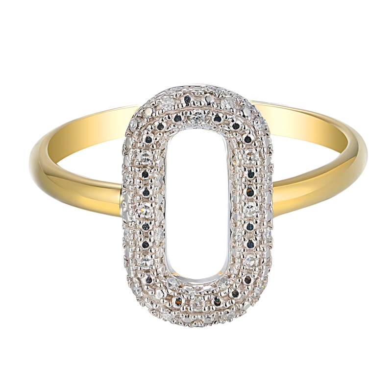 Pierścionek z diamentami (R95044 YW) - zdjęcie: 3