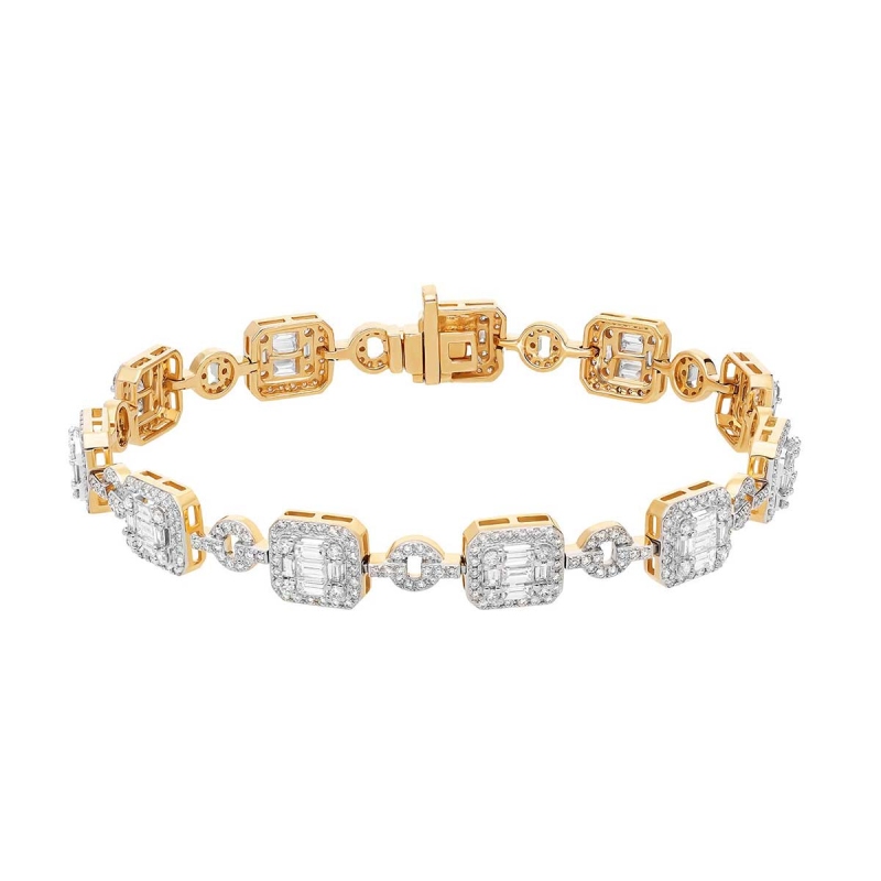 Bransoletka z diamentami (B07566 Y G) - zdjęcie: 1