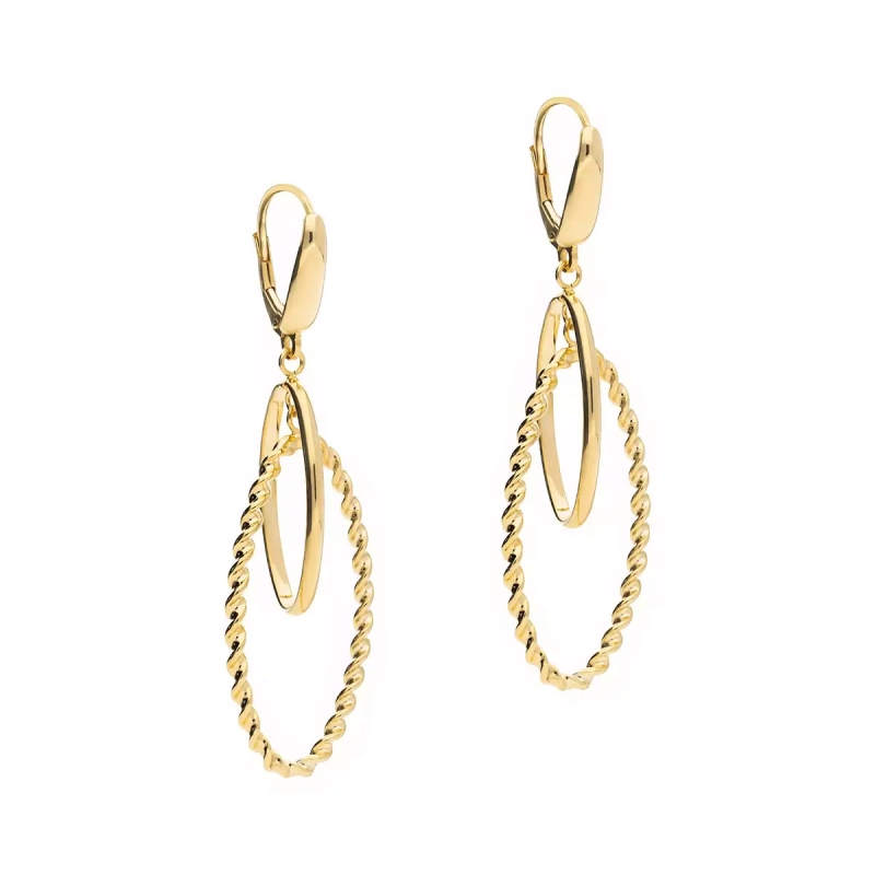 Kolczyki złote wiszące - zdjęcie: 1