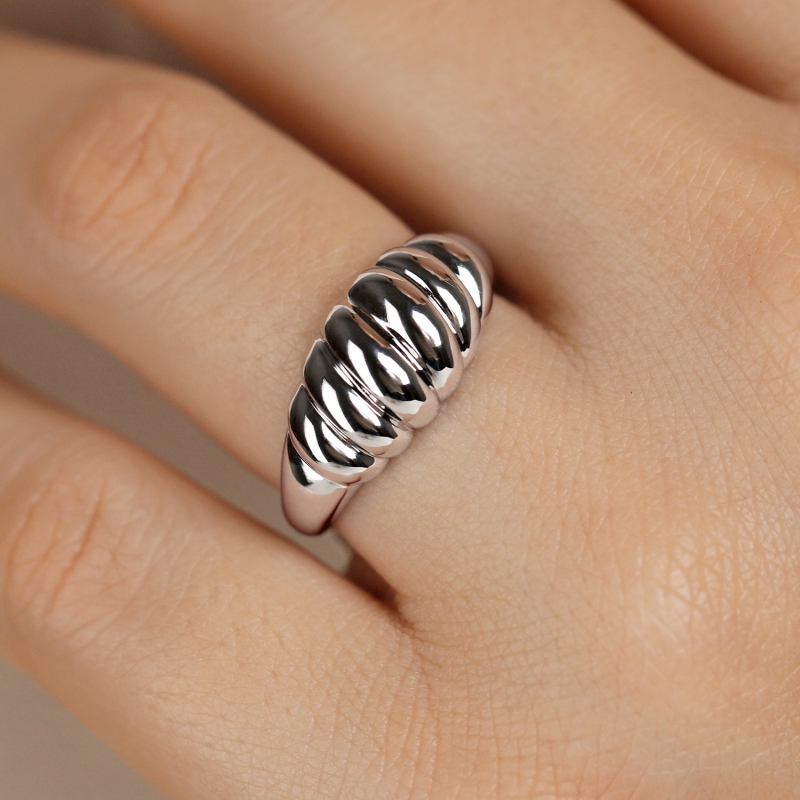 Pierścionek srebrny (R100864 W 925): 14 - zdjęcie: 5